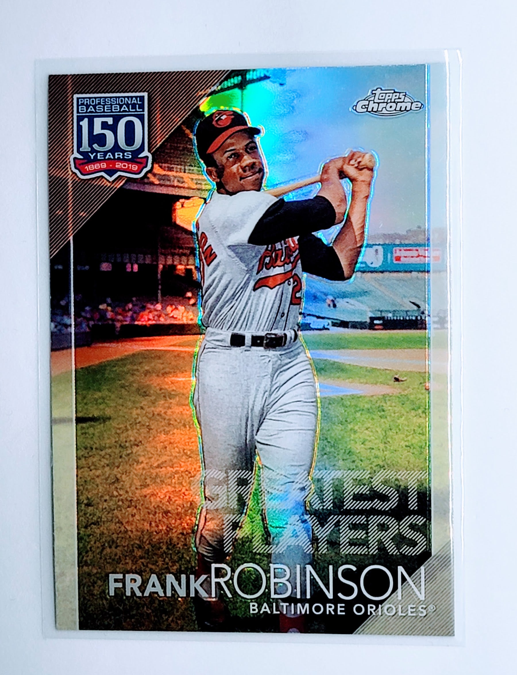 2019 Topps Chrome Update
  Edition Frank Robinson 150 Years of Professional Baseball  Baltimore Orioles Baseball Card  TH1CB simple Xclusive Collectibles