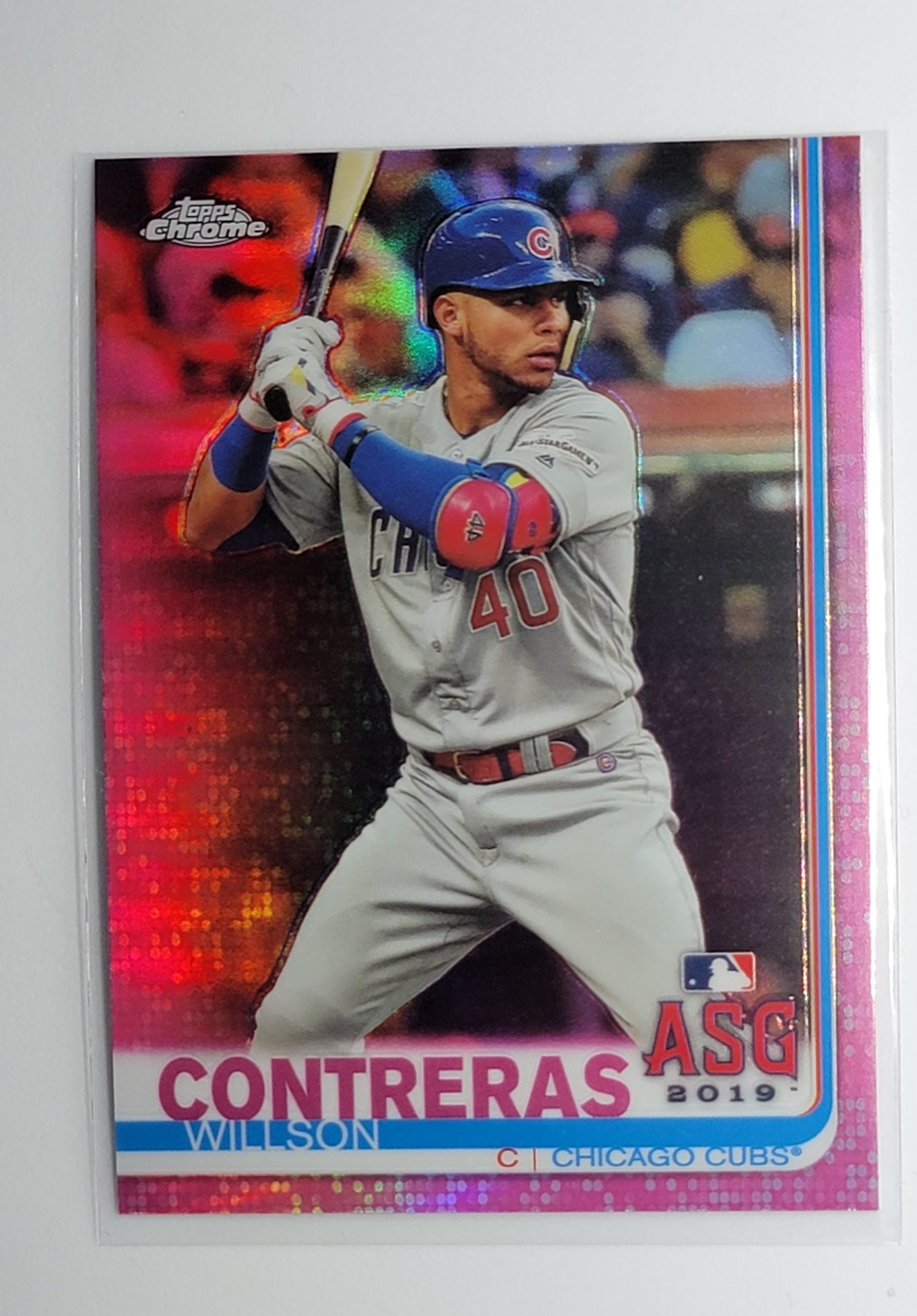 2019 Topps Chrome Update
Edition Willson Contreras Pink Refractor
ASG Chicago Cubs Baseball Card
TH1CB simple Xclusive Collectibles