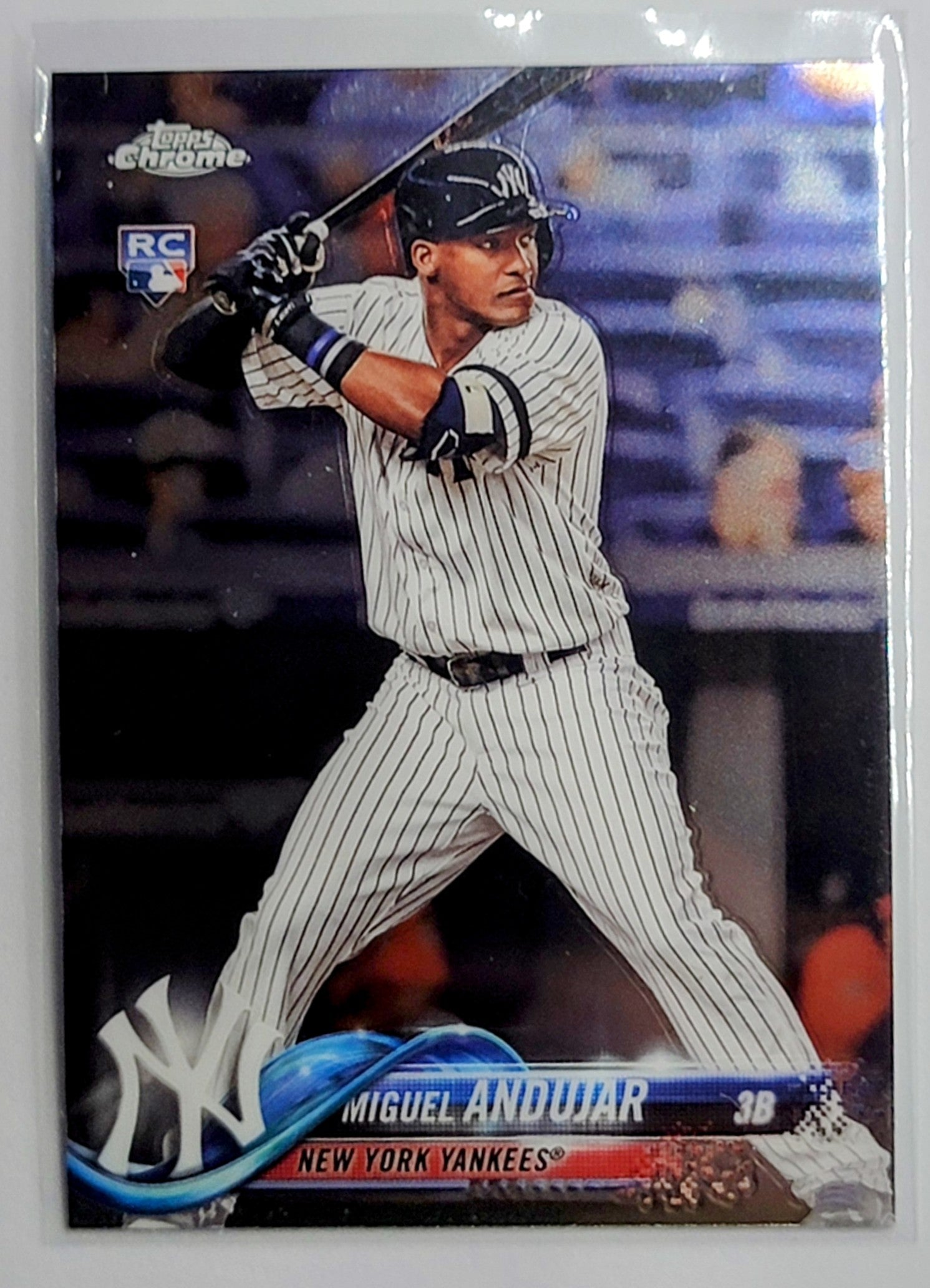 2018 Topps Chrome Miguel Andujar Rookie New York Yankees Baseball Card