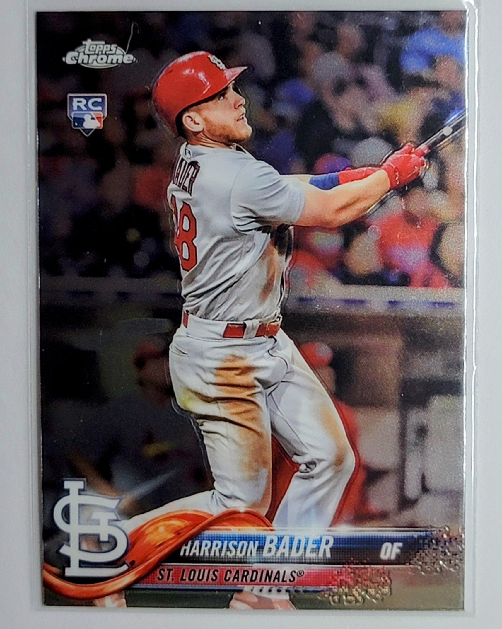 2018 Topps Chrome Harrison Bader St. Louis Cardinals Baseball Card TH1CB simple Xclusive Collectibles