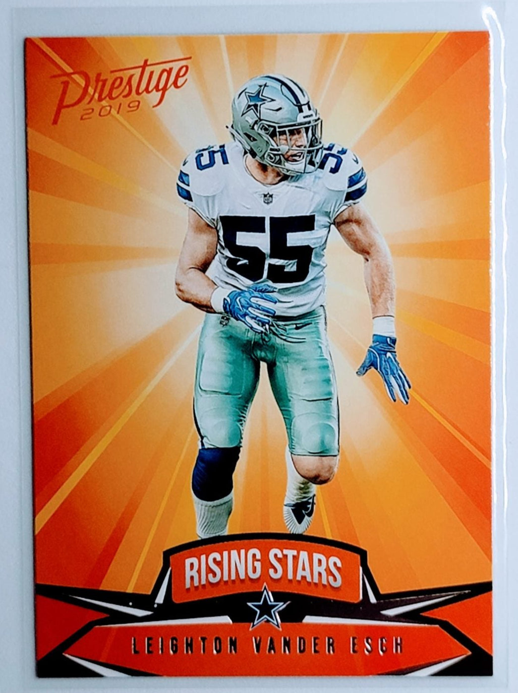 2019 Panini Prestige Leighton
  Vander Esch Rising Stars  Dallas
  Cowboys Football Card  TH1CB simple Xclusive Collectibles