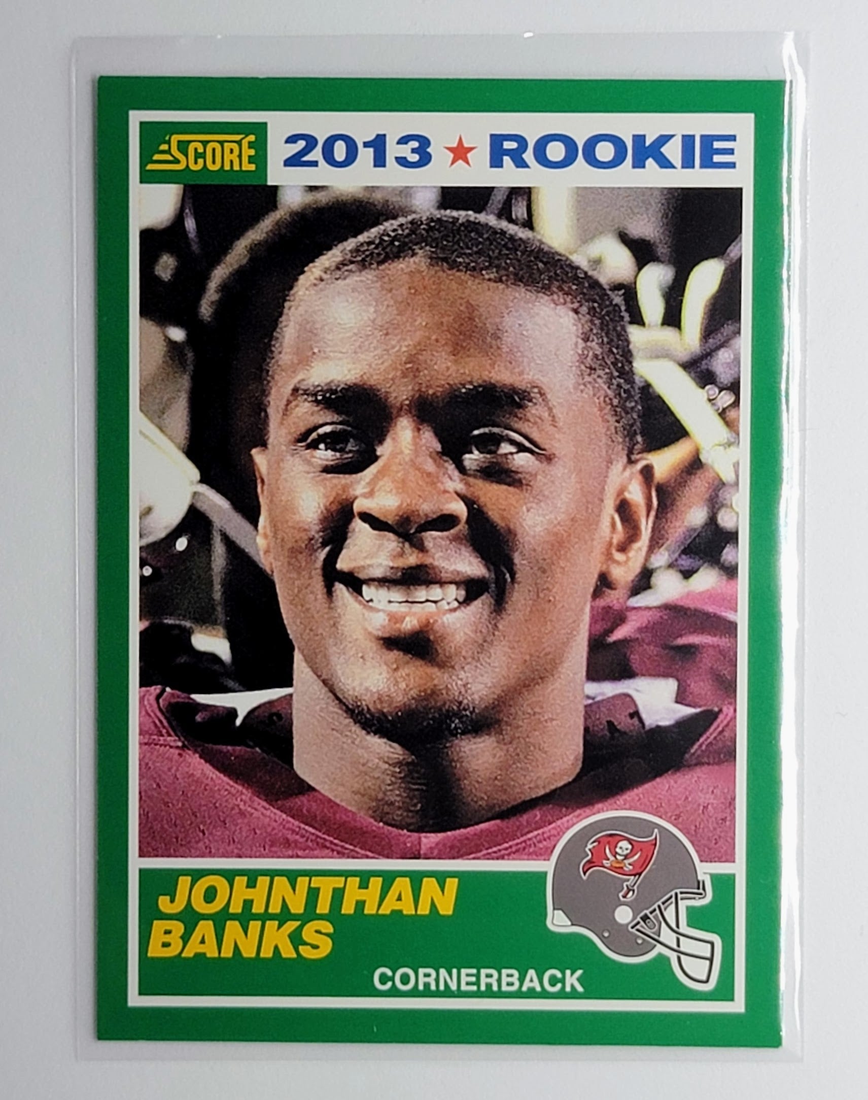 2013 Score Johnthan Banks   RC Tampa Bay Buccaneers Football Card  TH1CB simple Xclusive Collectibles