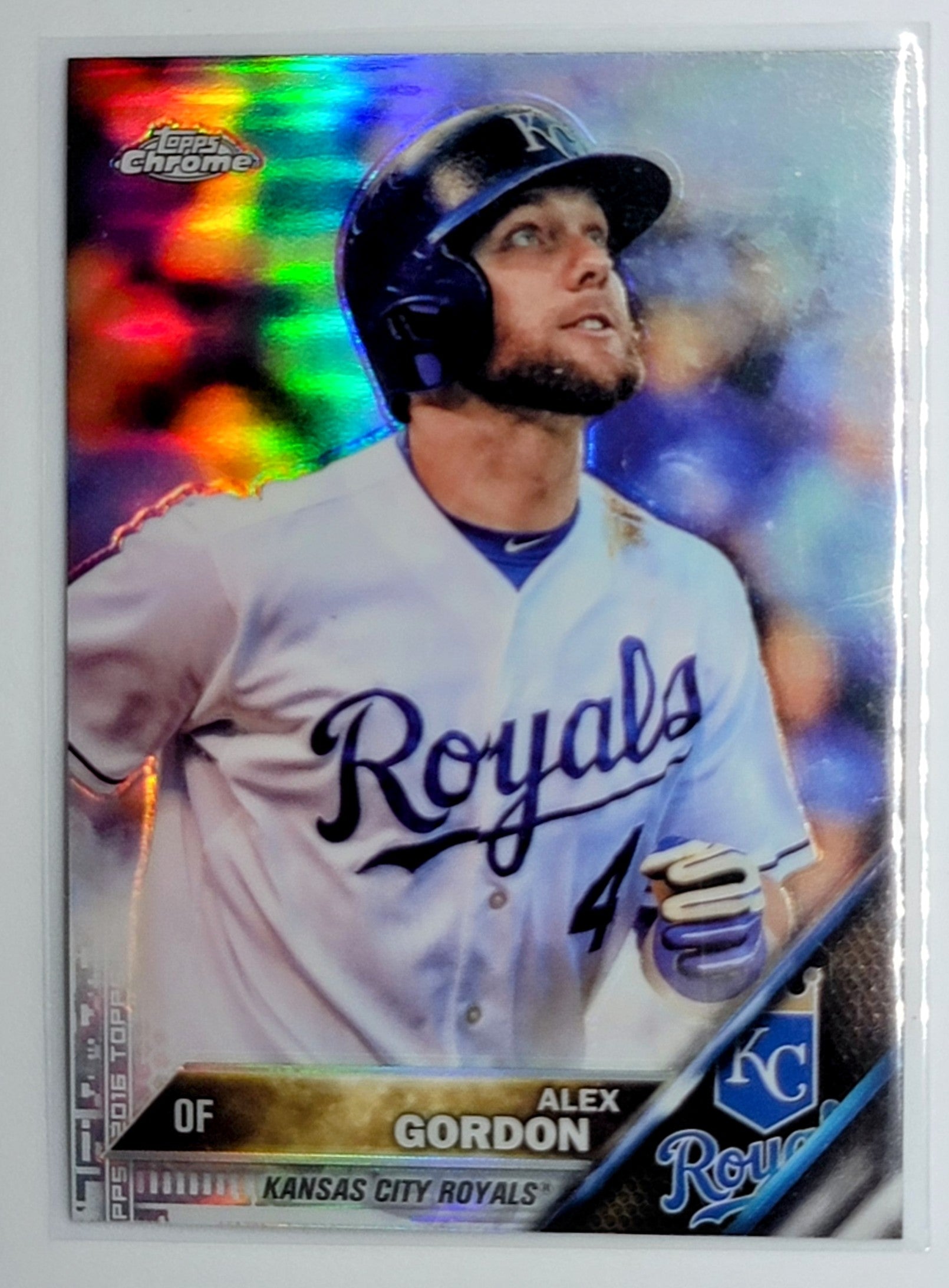 2016 Topps Chrome Alex Gordon
Refractor Kansas City
Royals Baseball Card  TH1CB simple Xclusive Collectibles