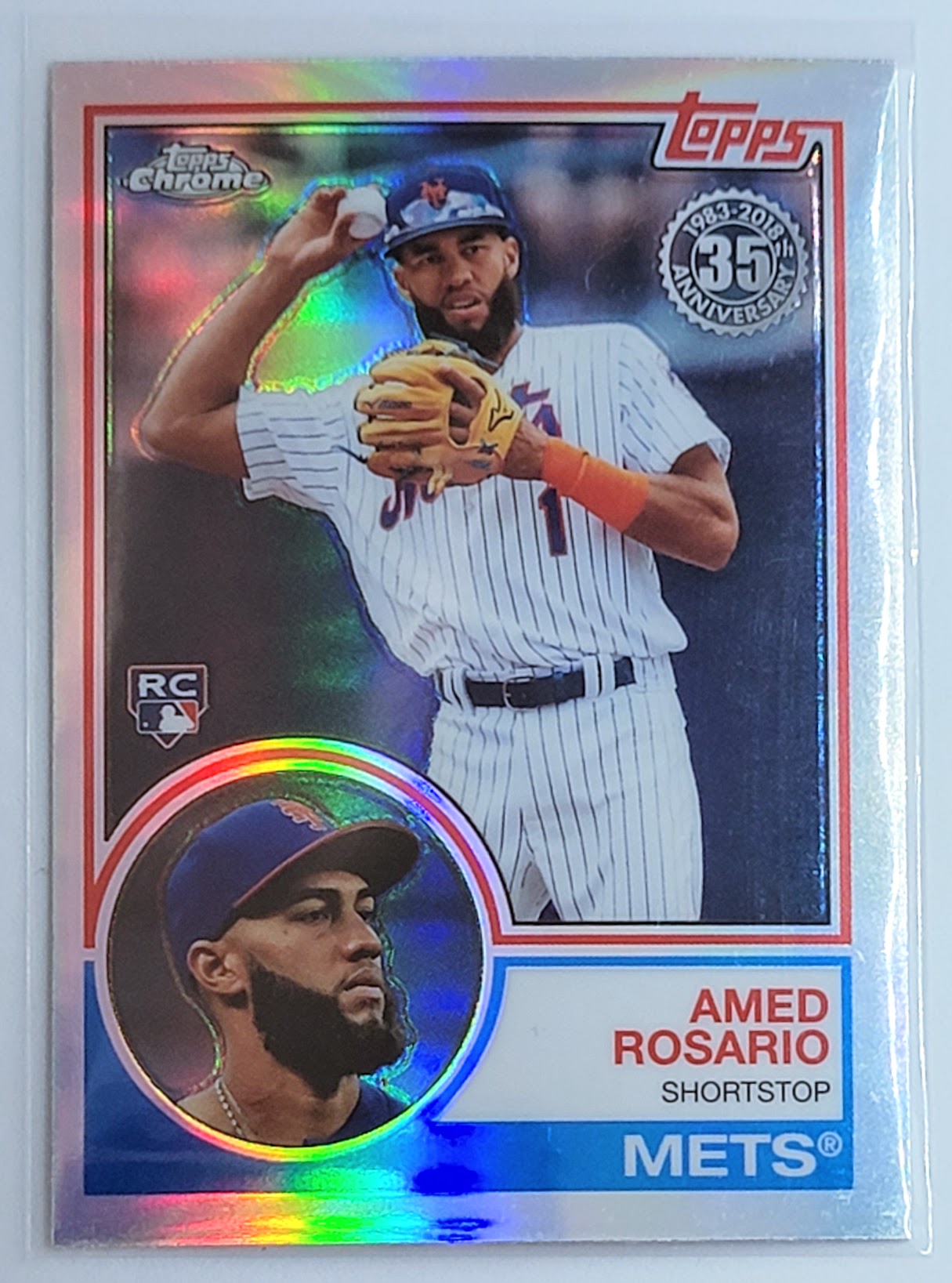 2018 Topps Chrome Amed Rosario
  1983 Topps Refractors  Baseball
  Card  TH13C simple Xclusive Collectibles   