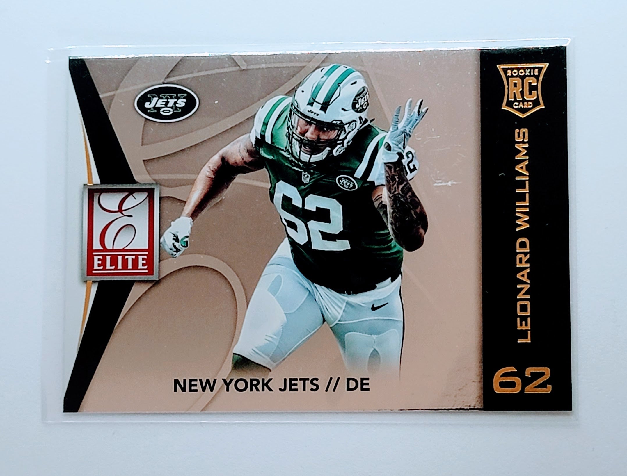 2015 Donruss Leonard Williams
Elite  Football Card  TH13C simple Xclusive Collectibles   