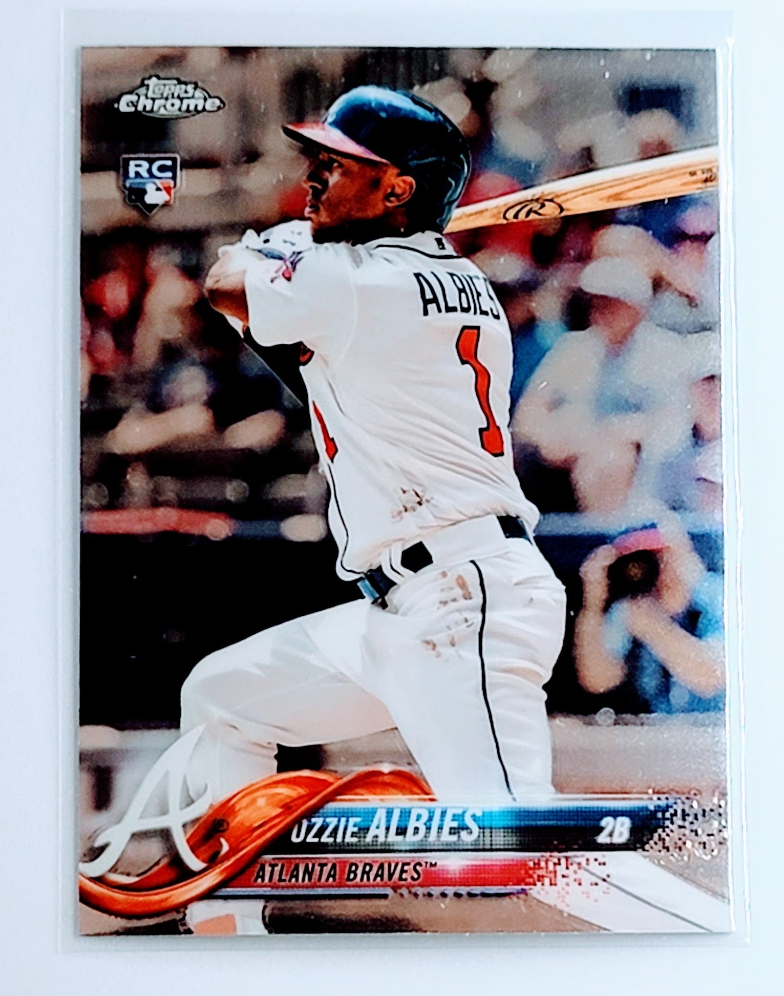 2018 Topps Chrome Update Edition Ozzie Albies   RC Baseball
  Card  TH13C simple Xclusive Collectibles