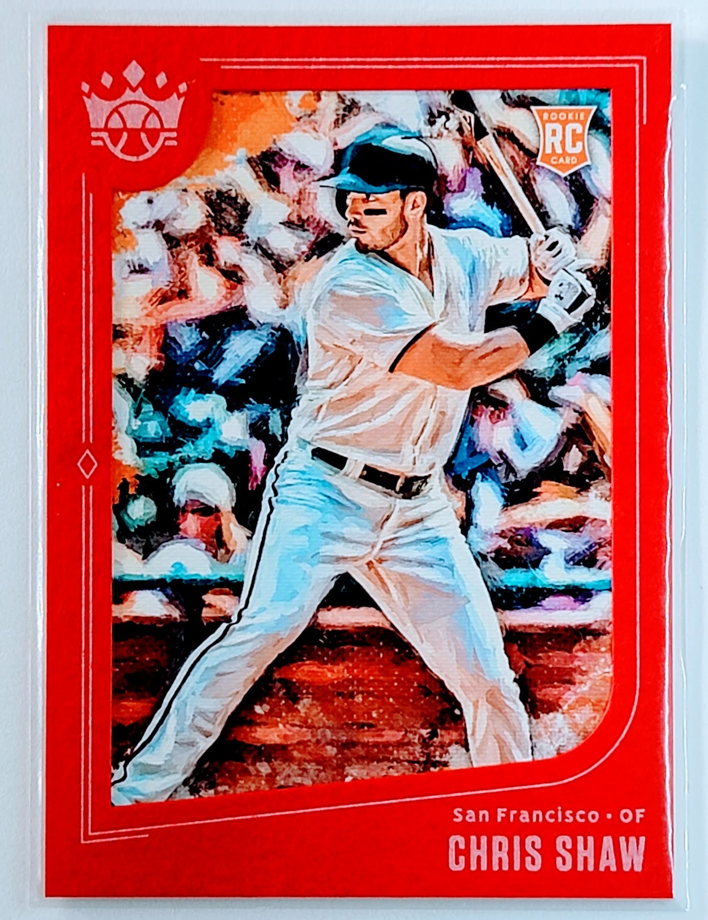 2019 Panini Diamond Kings
  Chris Shaw Framed Plum  San Francisco
  Giants Baseball Card TH1C4 simple Xclusive Collectibles