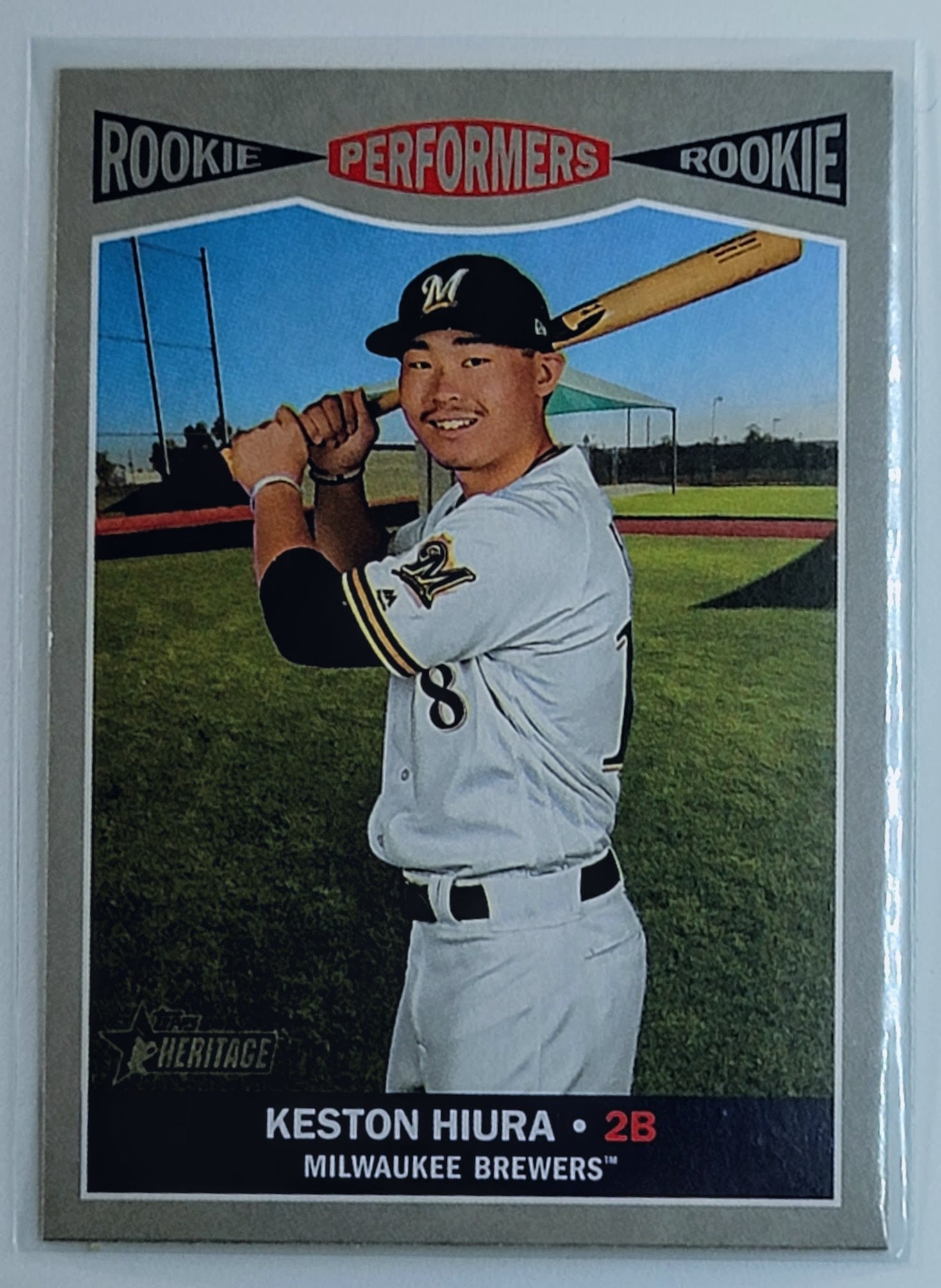 2019 Topps Heritage Keston
  Hiura Rookie Performers  Milwaukee
  Brewers Baseball Card TH1C4 simple Xclusive Collectibles