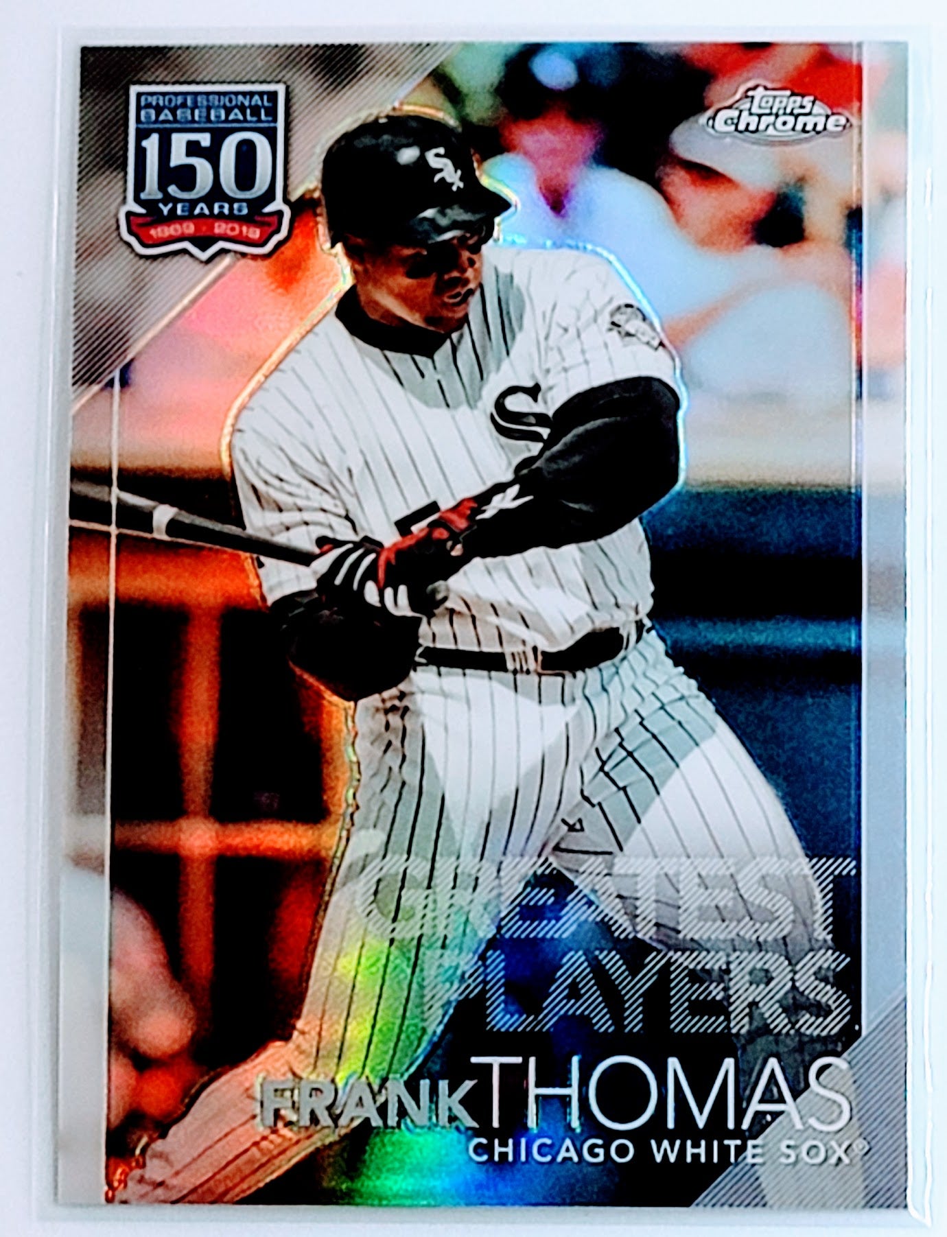 2019 Topps Chrome Update
Edition Frank Thomas 150 Years of Professional Baseball Chicago White Sox Baseball Card TH1C4 simple Xclusive Collectibles