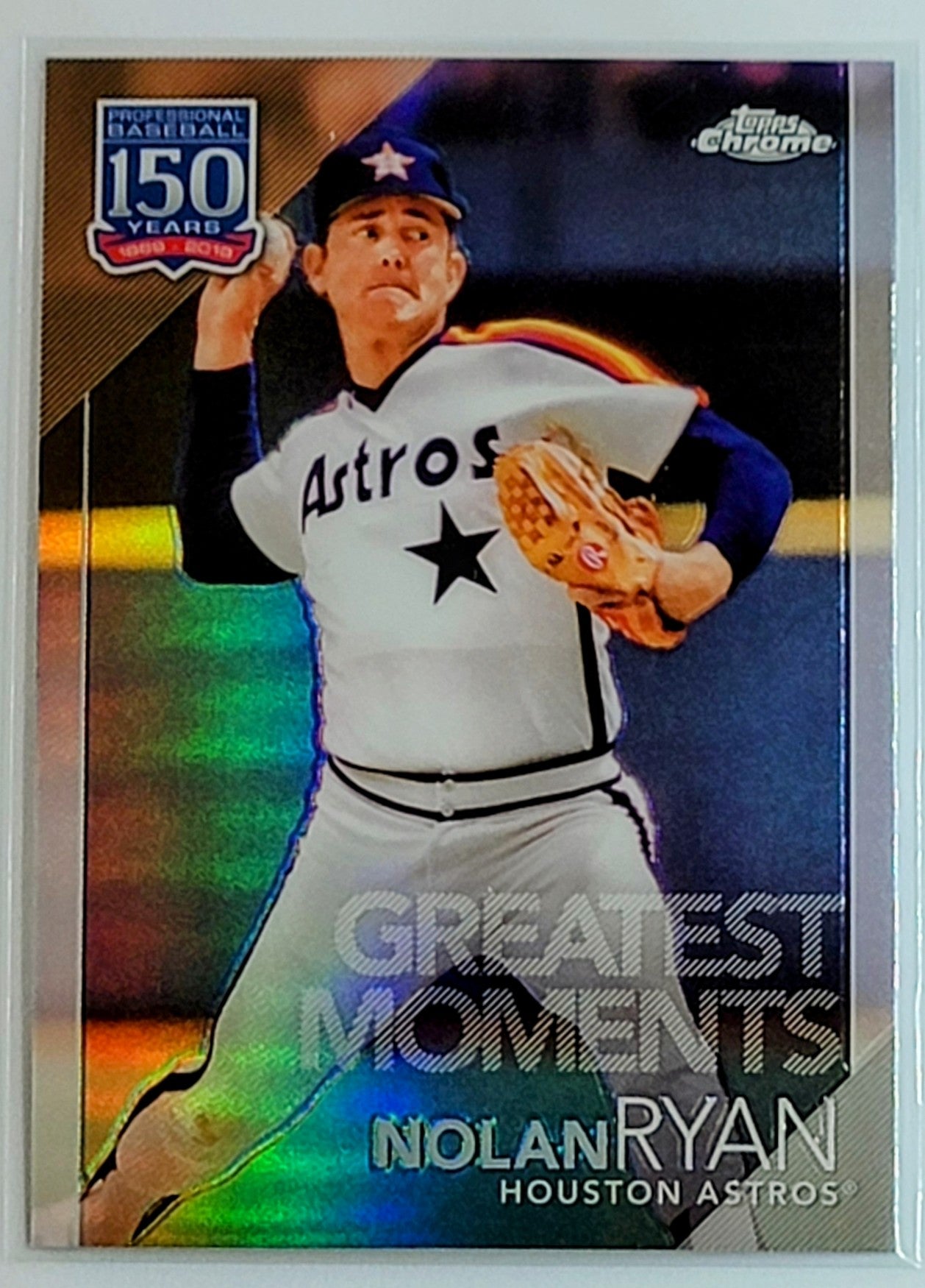 2019 Topps Chrome Update
  Edition Nolan Ryan 150 Years of Professional Baseball  Houston Astros Baseball Card TH1C4 simple Xclusive Collectibles