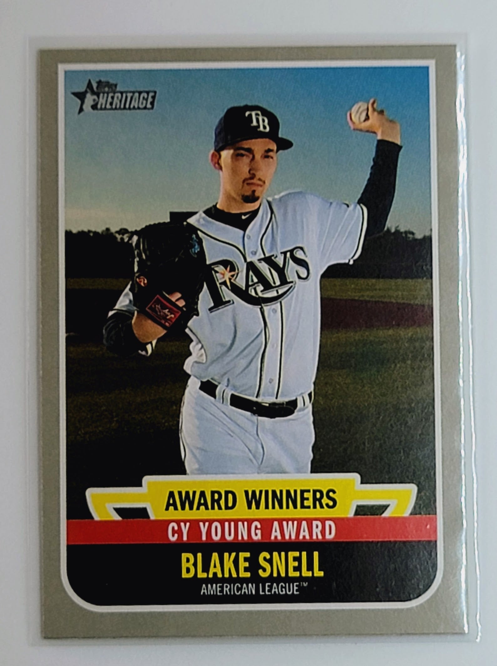 2019 Topps Heritage Blake
Snell Award Winners Tampa Bay Rays
Baseball Card TH1C4 simple Xclusive Collectibles