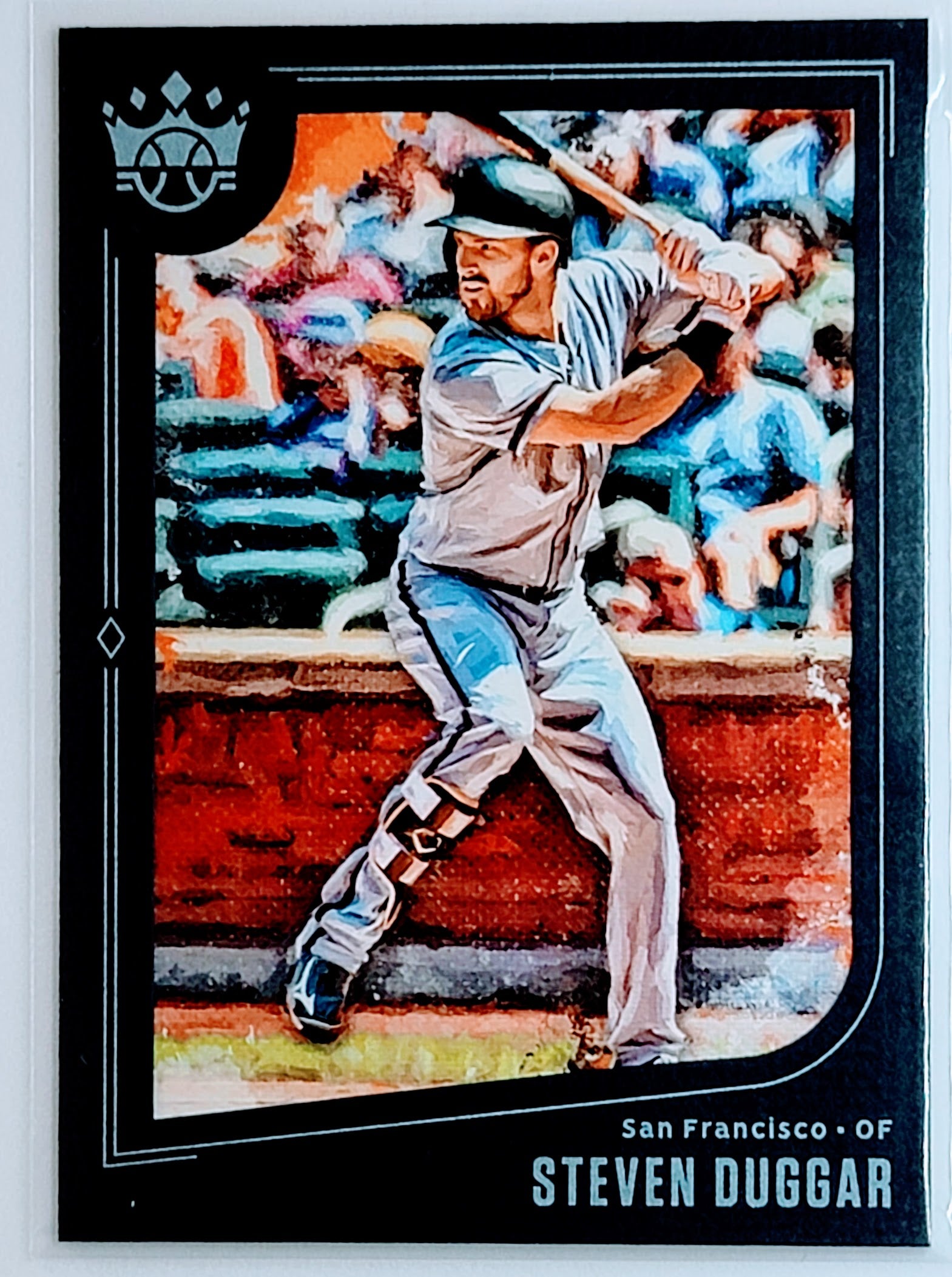 2019 Panini Diamond Kings
  Steven Duggar Framed Plum  SP San
  Francisco Giants Baseball Card TH1C4 simple Xclusive Collectibles