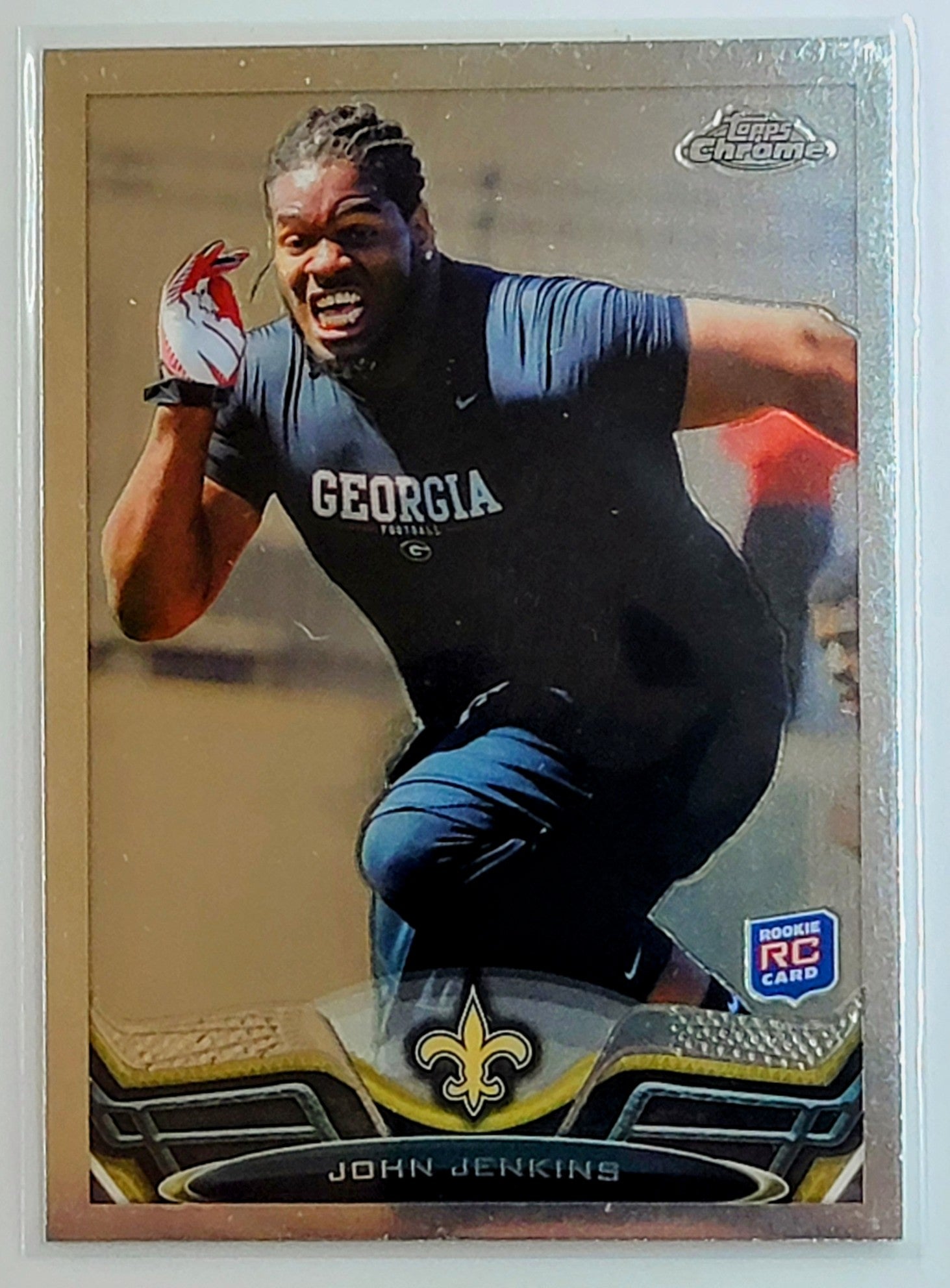 2013 Topps Chrome John
Jenkins RC New Orleans Saints
Football Card TH1C4 simple Xclusive Collectibles