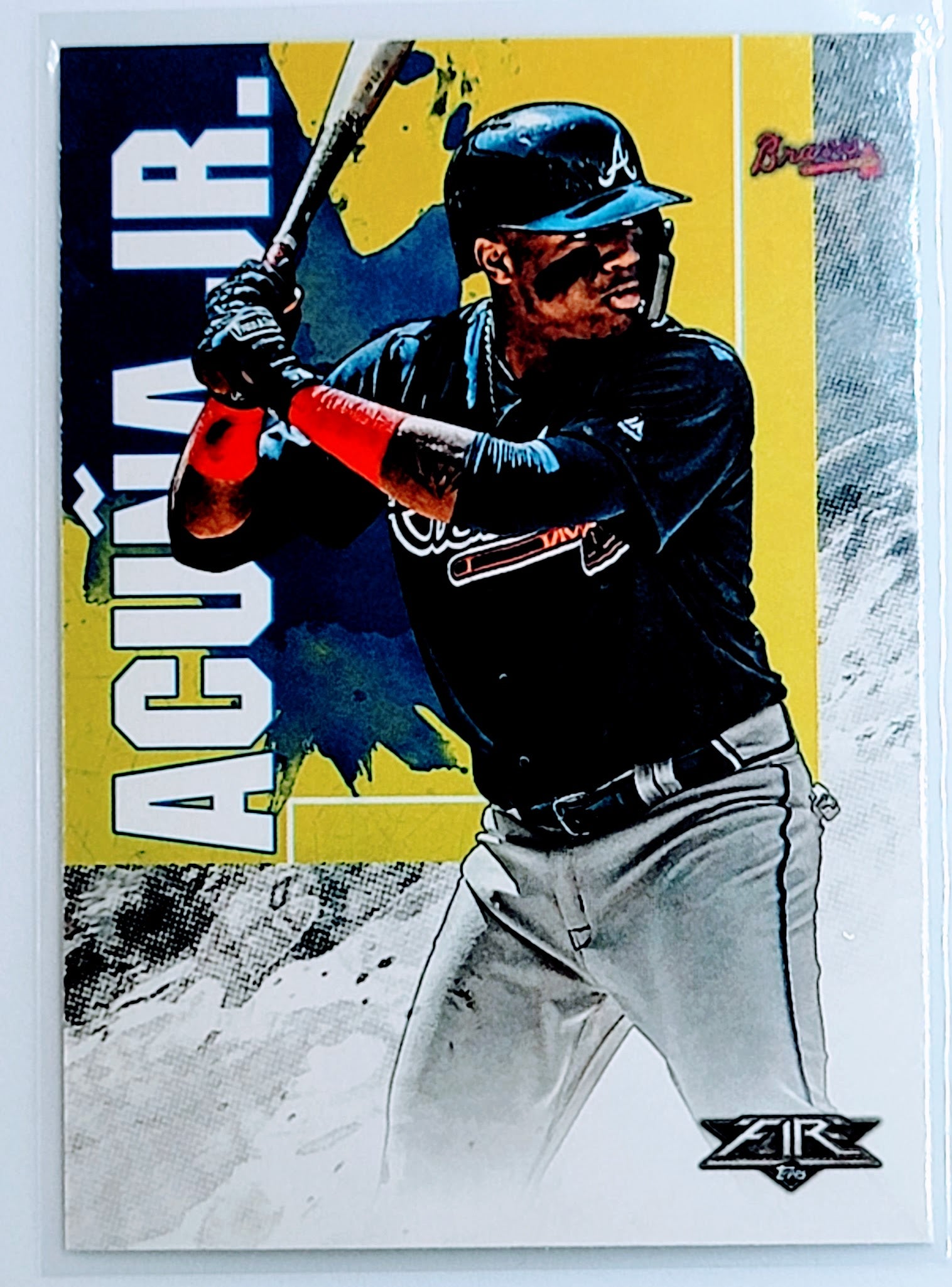 2019 Topps Fire Ronald Acuña
  Jr.   Atlanta Braves Baseball Card
  TH1C4 simple Xclusive Collectibles