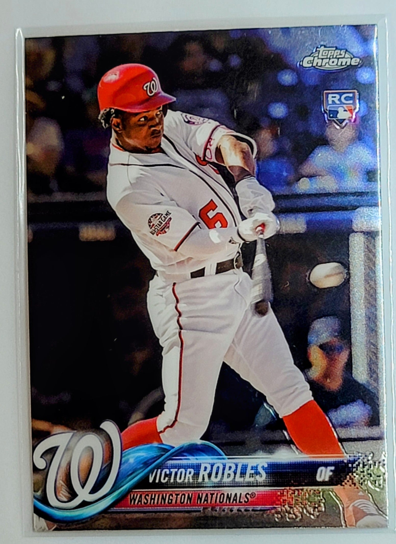 2018 Topps Chrome Update
Edition Victor Robles RC Washington
Nationals Baseball Card TH1C4 simple Xclusive Collectibles