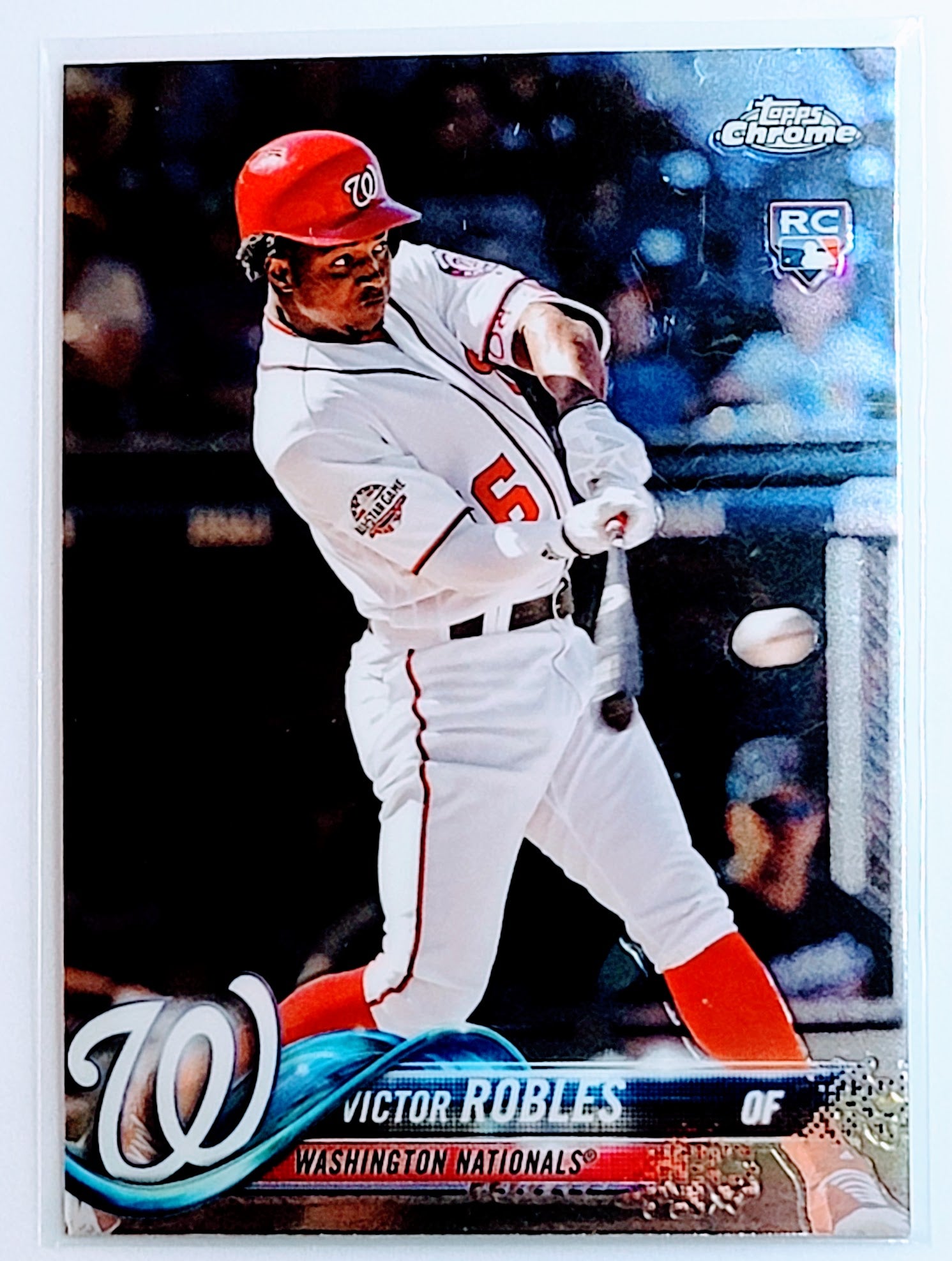 2018 Topps Chrome Update
Edition Victor Robles RC Washington
Nationals Baseball Card TH1C4_1a simple Xclusive Collectibles