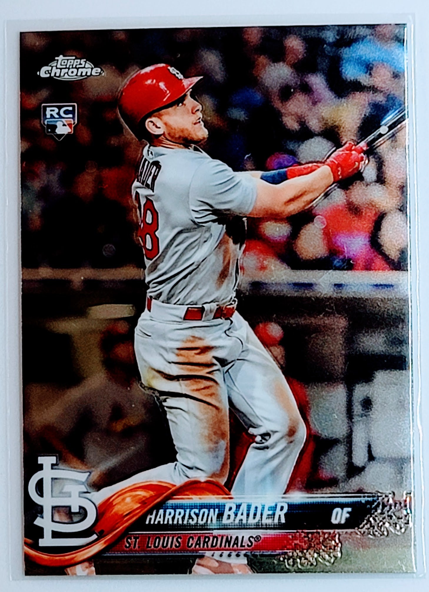 2018 Topps Chrome Harrison
Bader St. Louis
  Cardinals Baseball Card TH1C4 simple Xclusive Collectibles