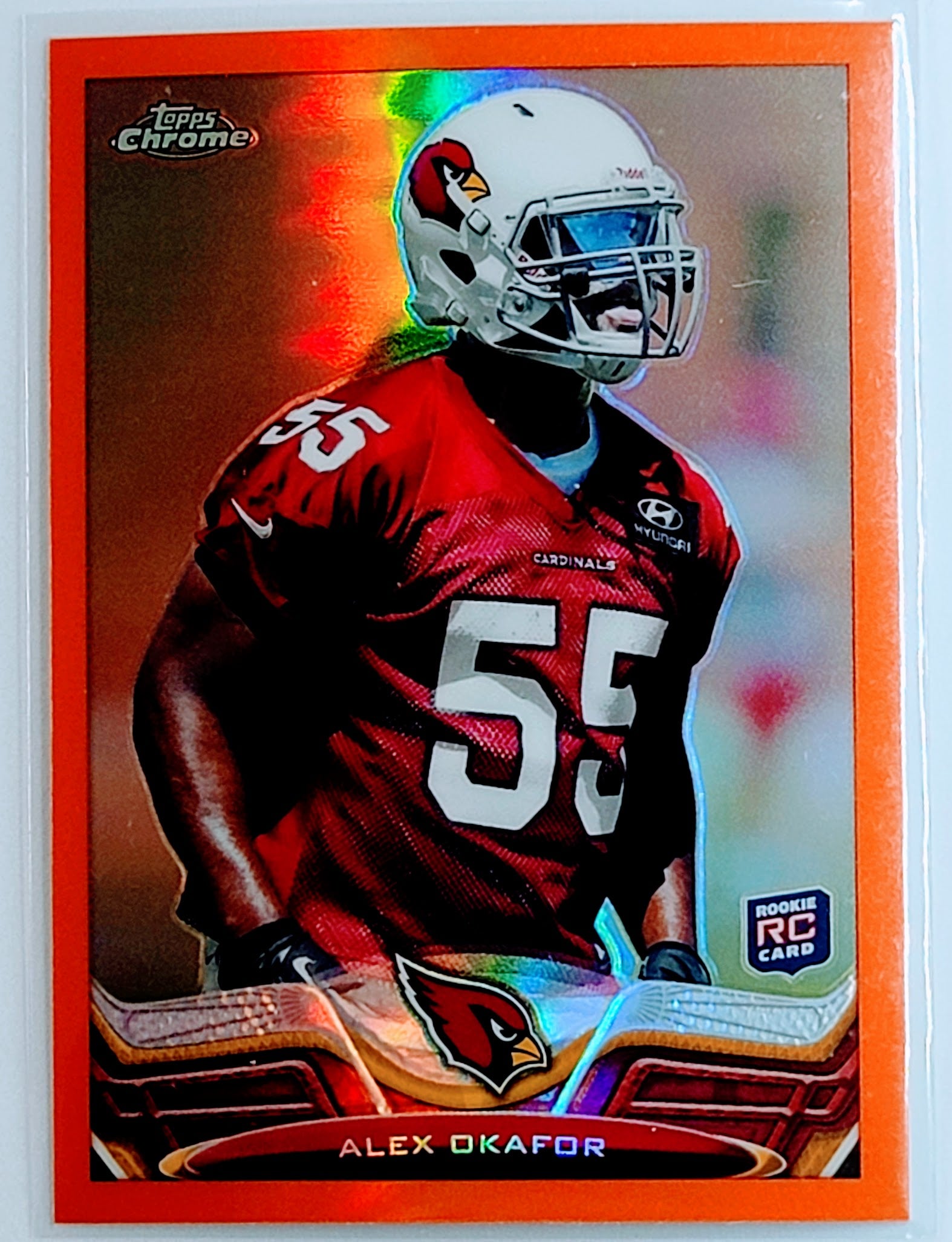 2013 Topps Alex Okafor
  Gold  SN2013 Arizona Cardinals Football
  Card TH1C4 simple Xclusive Collectibles