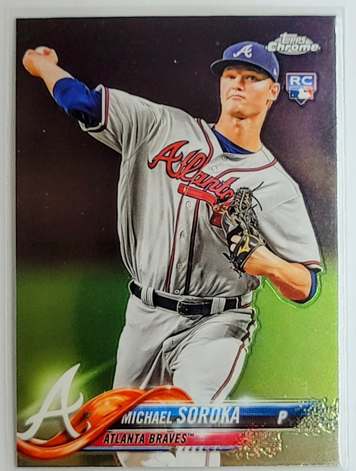 2018 Topps Chrome Update
  Edition Michael Soroka Atlanta Braves Baseball Card TH1C4 simple Xclusive Collectibles   