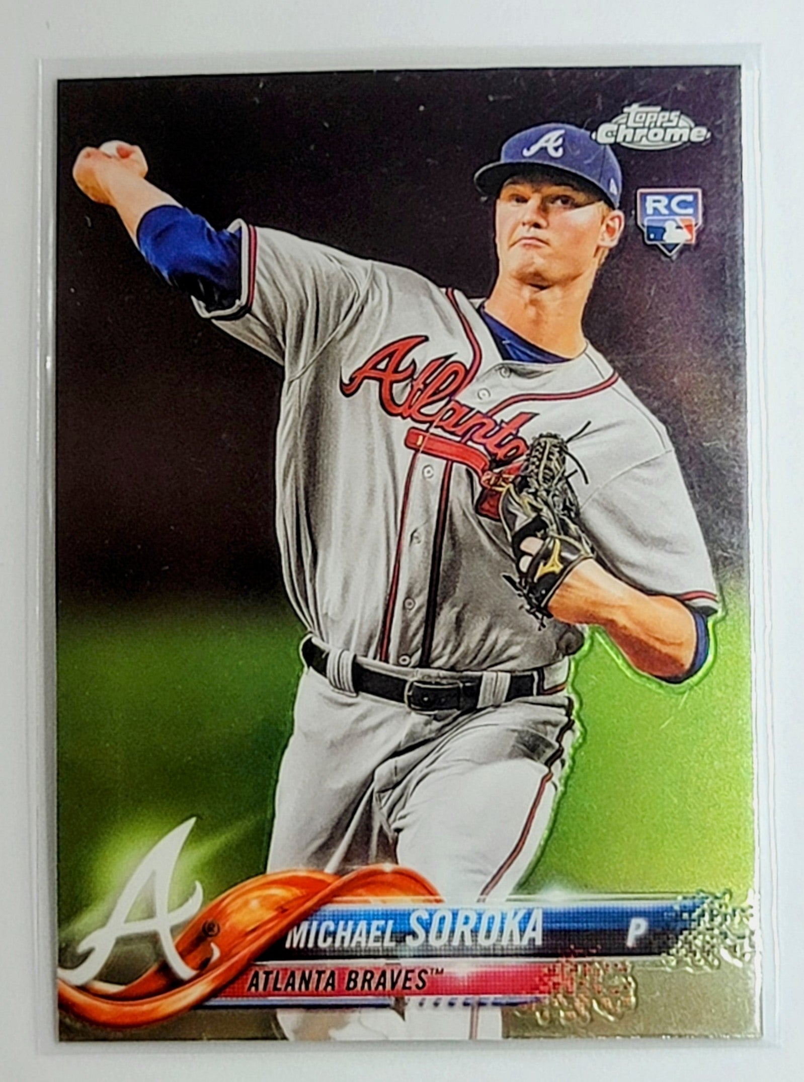 2018 Topps Chrome Update
Edition Michael Soroka RC Atlanta
Braves Baseball Card TH1C4_1a simple Xclusive Collectibles