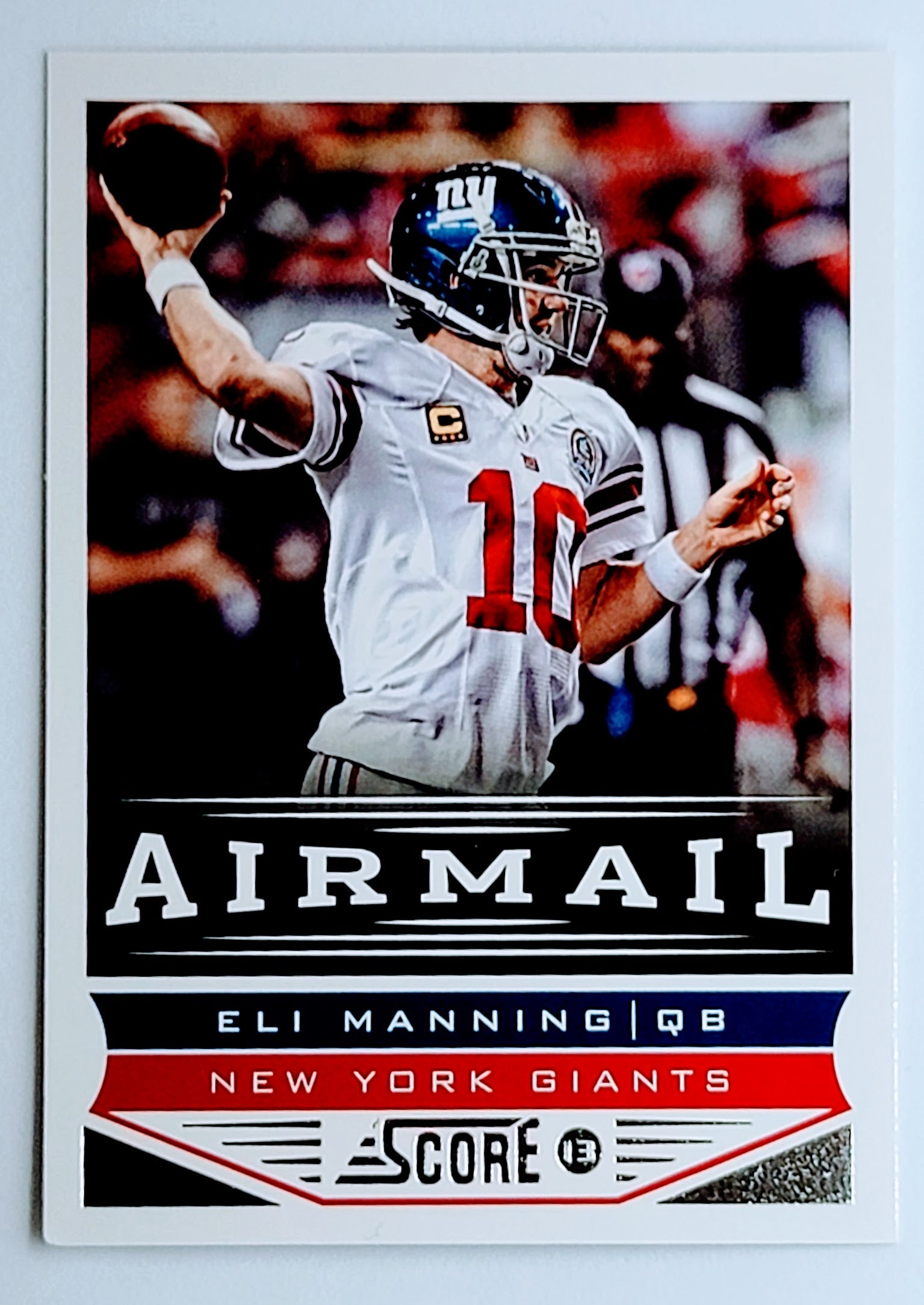 2013 Score Eli Manning
  Scorecard  New York Giants Football
  Card TH1C4 simple Xclusive Collectibles