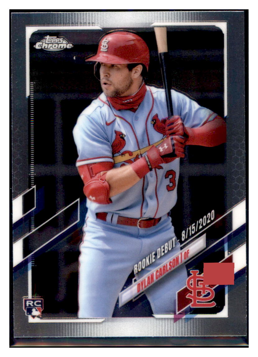 2021 Topps Chrome Update Dylan Carlson St. Louis Cardinals Rookie #USC54
Baseball card SLBT1 simple Xclusive Collectibles
