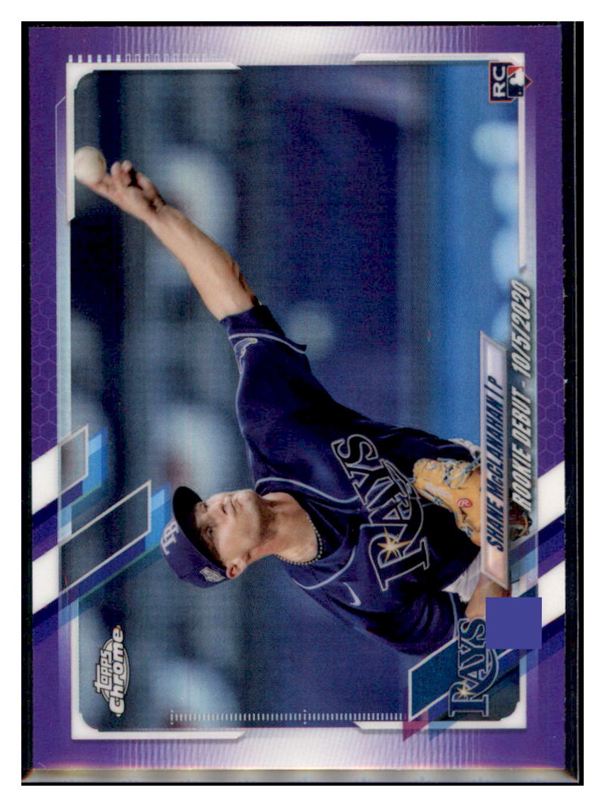2021 Topps Chrome Update Shane McClanahan Purple Refractor Tampa Bay Rays #USC85
Baseball card SLBT1 simple Xclusive Collectibles