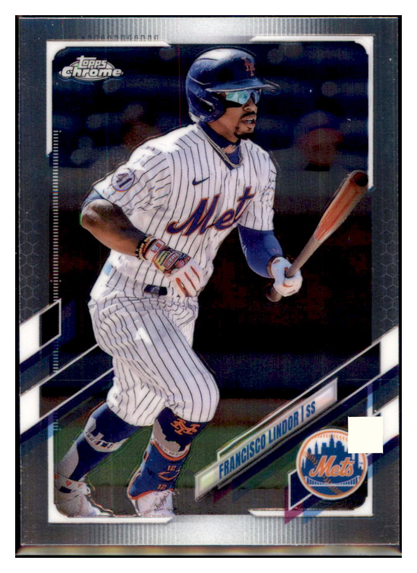 2021 Topps Chrome Update Francisco
  Lindor  New York Mets #USC1 Baseball
  card   SLBT1 simple Xclusive Collectibles