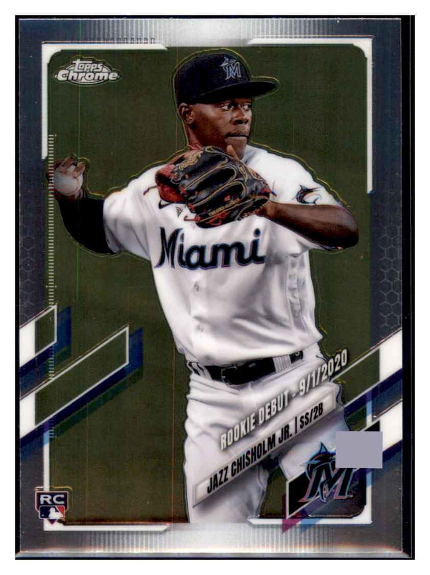 2021 Topps Chrome Update Jazz Chisholm Jr. Miami Marlins Rookie #USC52 Baseball card   SLBT1 simple Xclusive Collectibles
