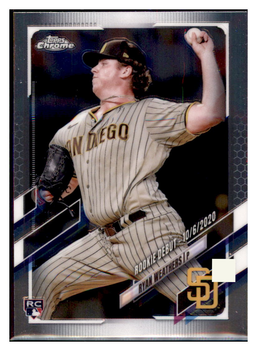 2021 Topps Chrome Update #USC15 Ryan Weathers RC San Diego Padres