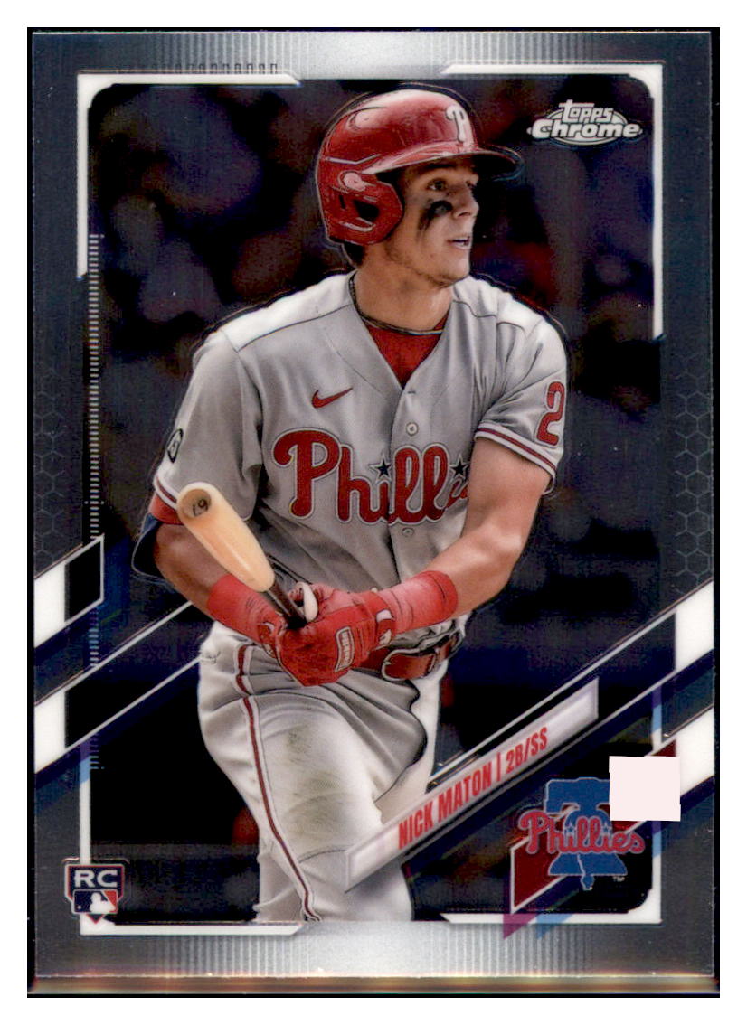 2021 Topps Chrome Update Nick Maton  Philadelphia Phillies #USC77 Baseball
  card   SLBT1 simple Xclusive Collectibles