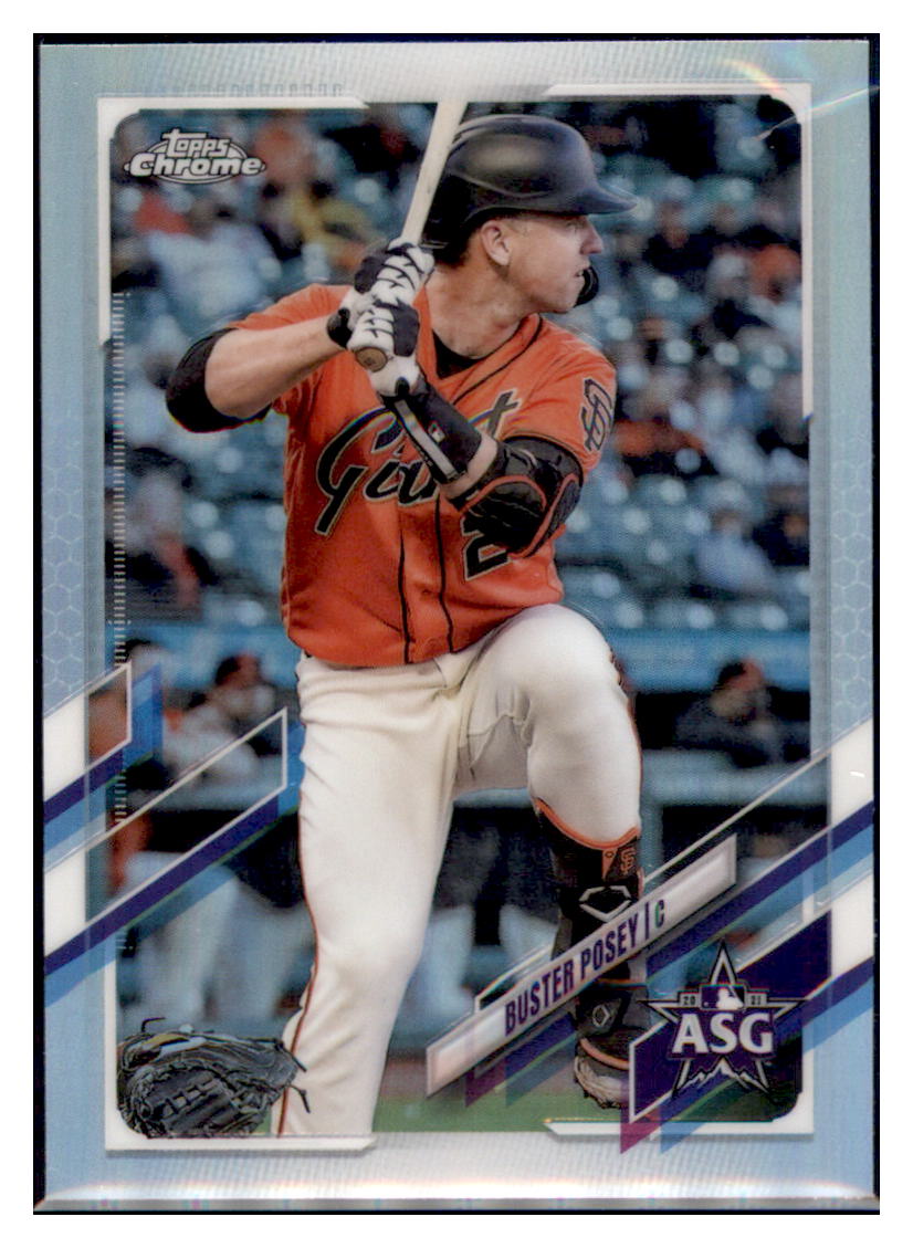 2021 Topps Chrome Update Buster Posey All Star Refractor San Francisco Giants #ASG-27 Baseball card   SLBT1 simple Xclusive Collectibles