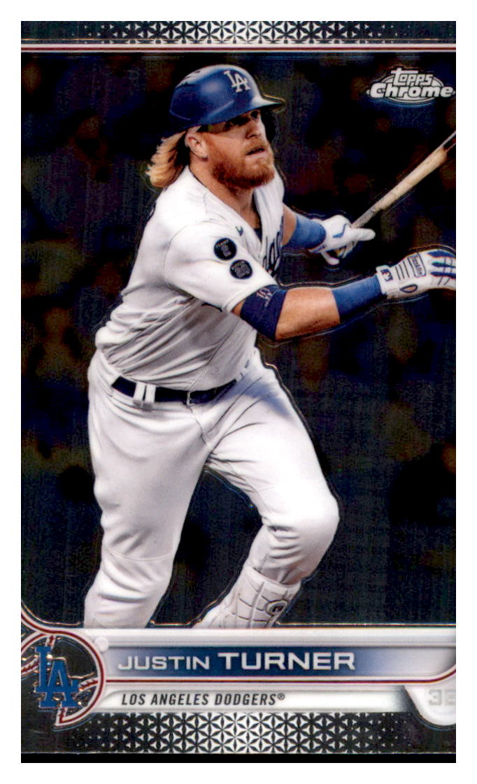 2022 Topps Chrome Justin Turner Los Angeles Dodgers #194 Baseball card LSL1 simple Xclusive Collectibles