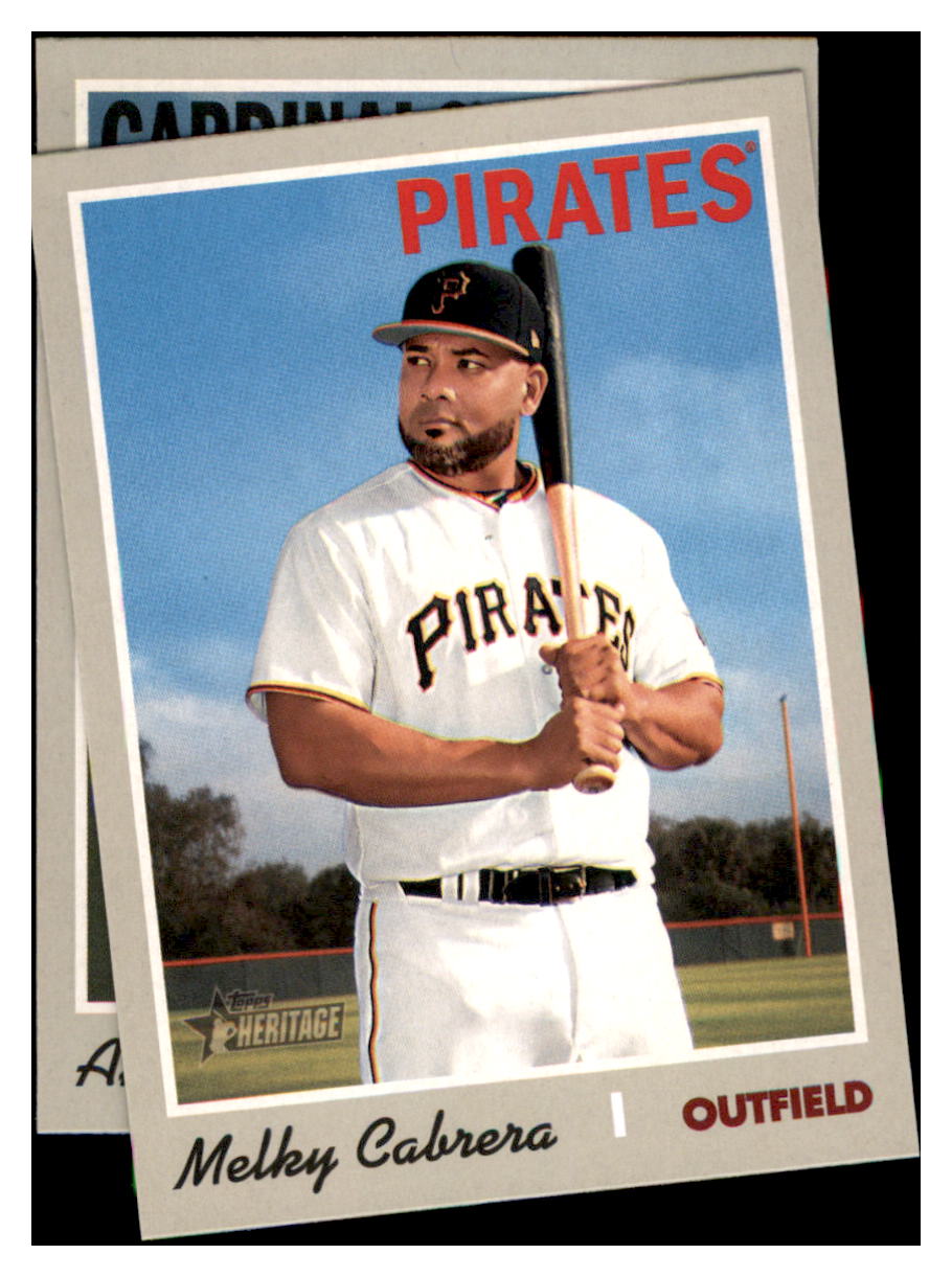 2019 Topps Heritage Melky Cabrera  Pittsburgh Pirates #629 Baseball card   M32P1 simple Xclusive Collectibles   
