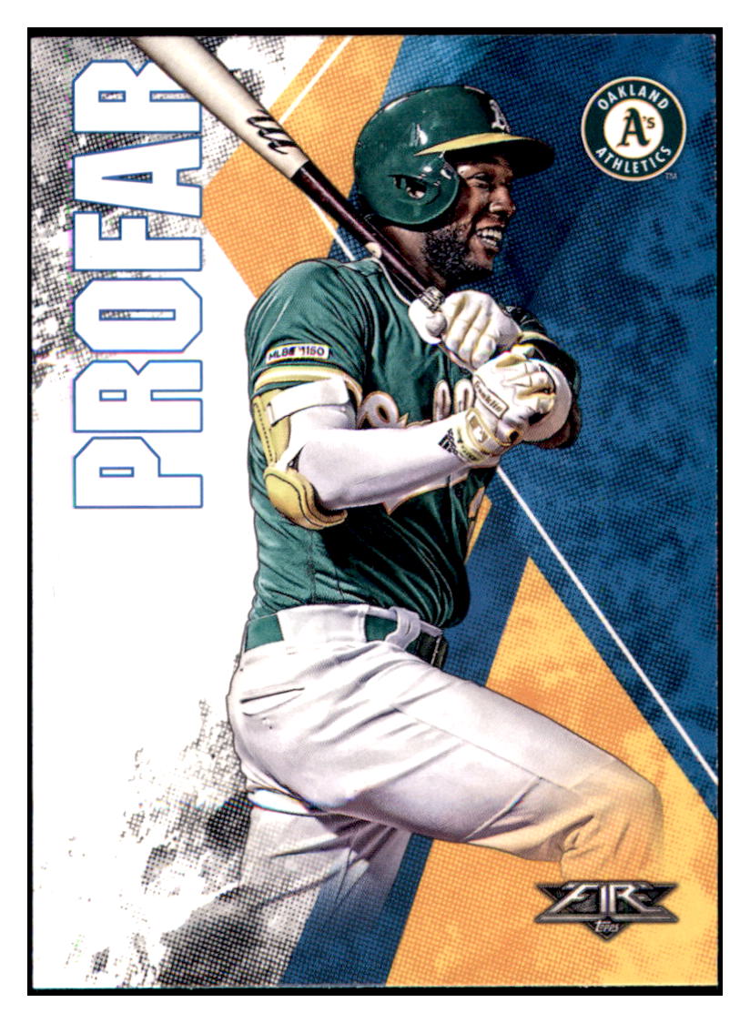 2019 Topps Fire Jurickson Profar Oakland Athletics #60 Baseball card M32P1 simple Xclusive Collectibles
