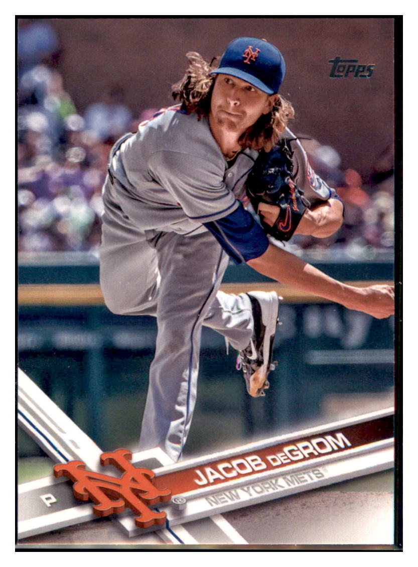 2017 Topps Jacob deGrom New York Mets #155 Baseball card M32P1 simple Xclusive Collectibles