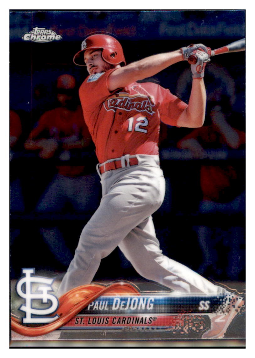 2018 Topps Chrome Paul DeJong St. Louis Cardinals #79 Baseball card M32P1 simple Xclusive Collectibles
