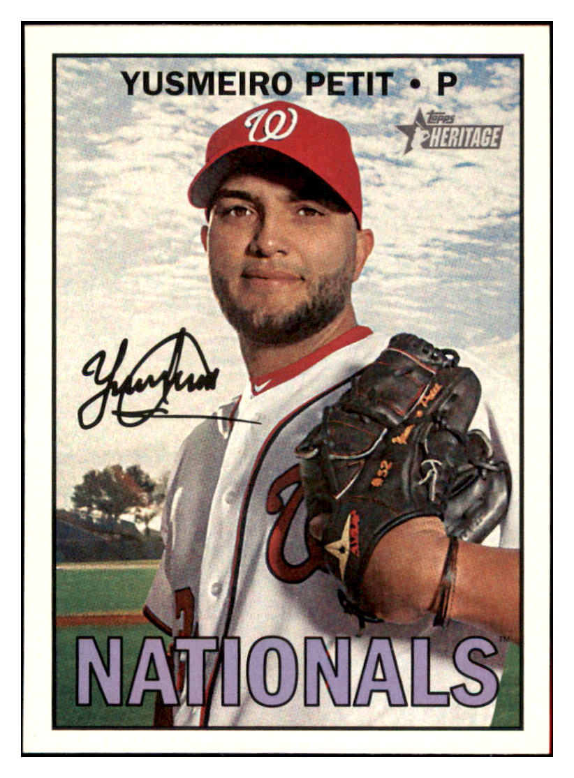2016 Topps Heritage Yusmeiro Petit Washington Nationals #584 Baseball
card M32P1 simple Xclusive Collectibles