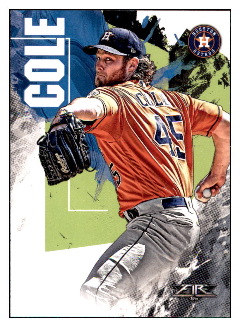 2019 Topps Fire Gerrit Cole Houston Astros #82 Baseball card M32P1 simple Xclusive Collectibles