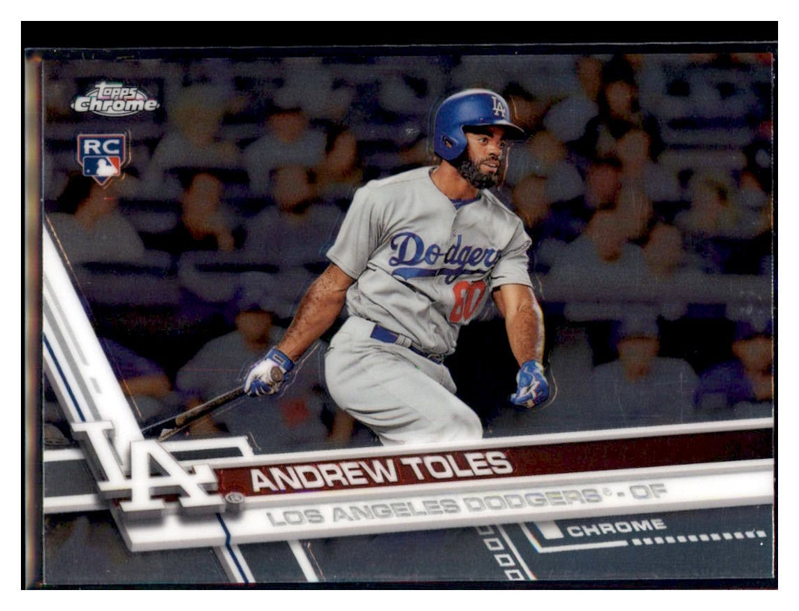 2017 Topps Chrome Andrew Toles Los Angeles Dodgers #34 Baseball card M32P1 simple Xclusive Collectibles