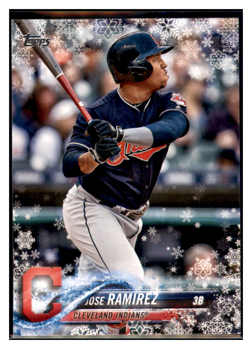 2018 Topps Holiday Jose Ramirez Cleveland Indians #HMW15 Baseball card M32P1 simple Xclusive Collectibles