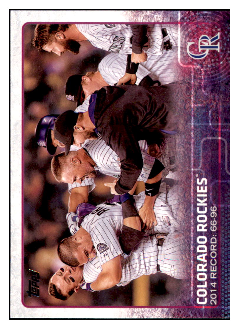 2015 Topps Colorado Rockies  Colorado Rockies #168 Baseball card   M32P1 simple Xclusive Collectibles