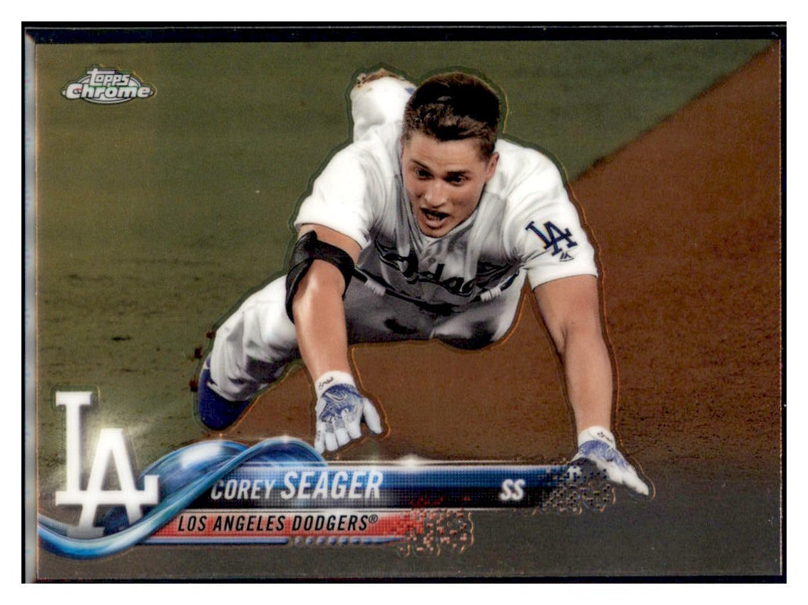 2018 Topps Chrome Corey Seager Los Angeles Dodgers #192 Baseball card M32P1 simple Xclusive Collectibles