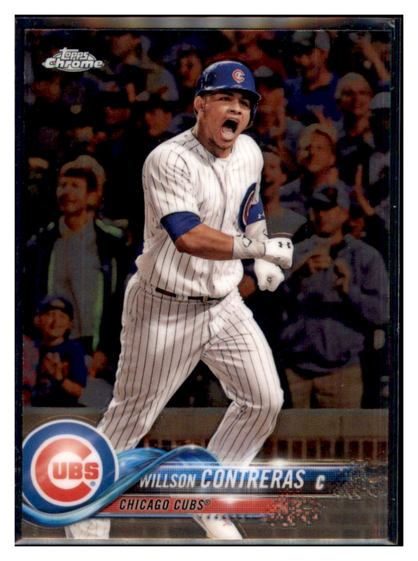 2018 Topps Chrome Willson Contreras Chicago Cubs #197 Baseball card M32P1 simple Xclusive Collectibles