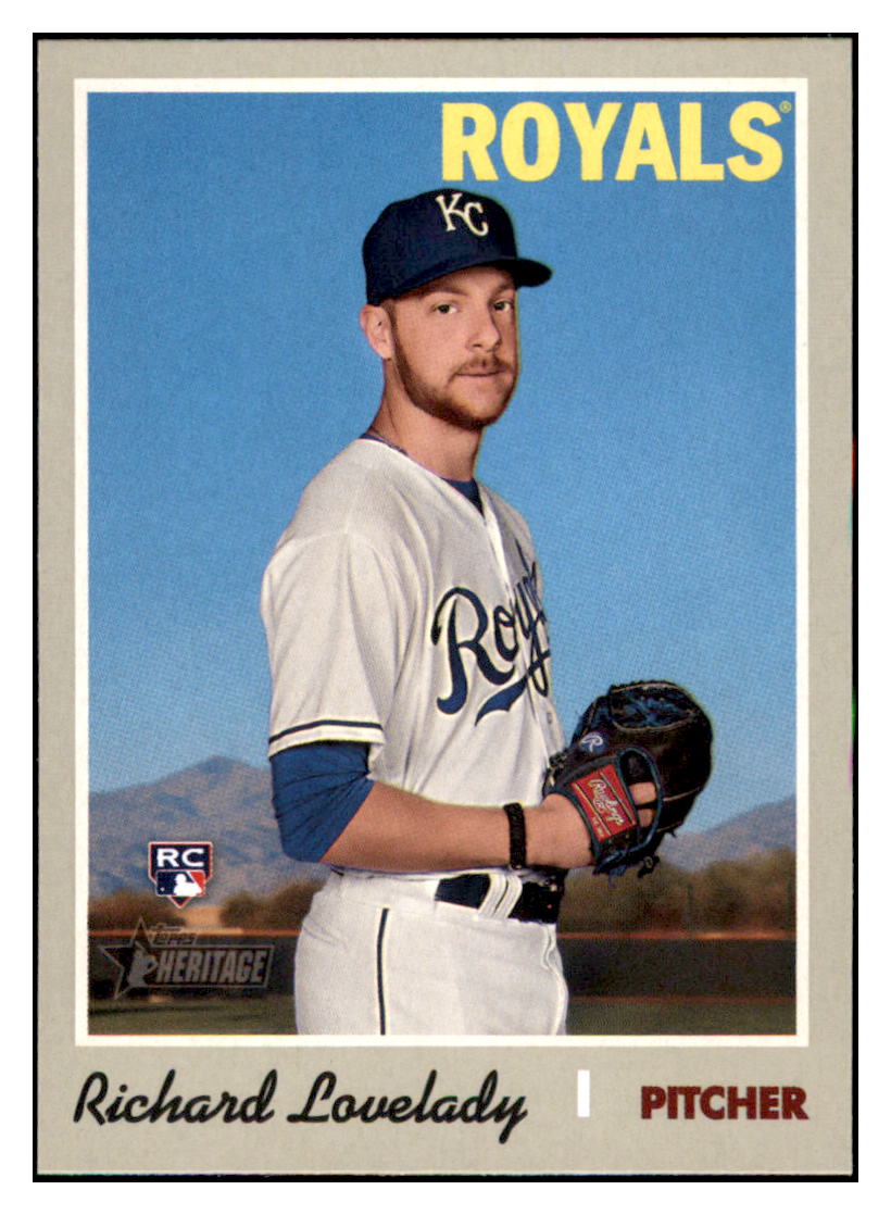 2019 Topps Heritage Richard Lovelady Kansas City Royals #652 Baseball card M32P1 simple Xclusive Collectibles