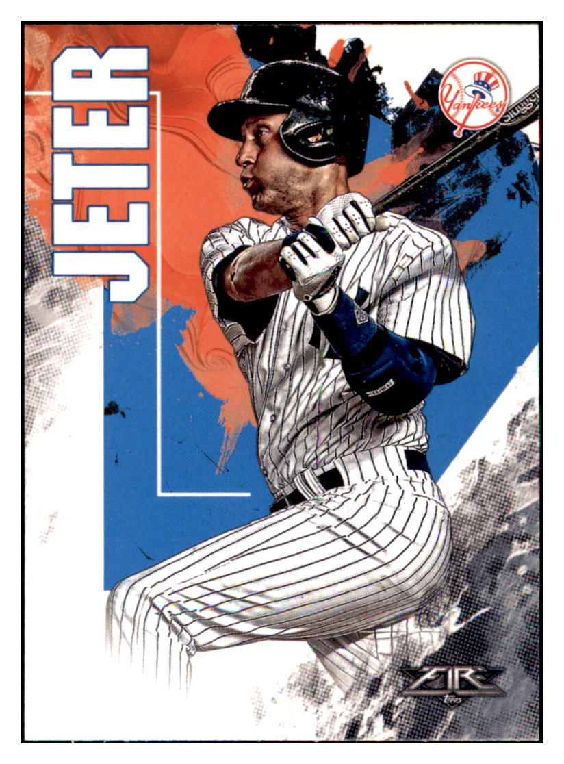 2019 Topps Fire Derek Jeter New York Yankees #62 Baseball card M32P1 simple Xclusive Collectibles