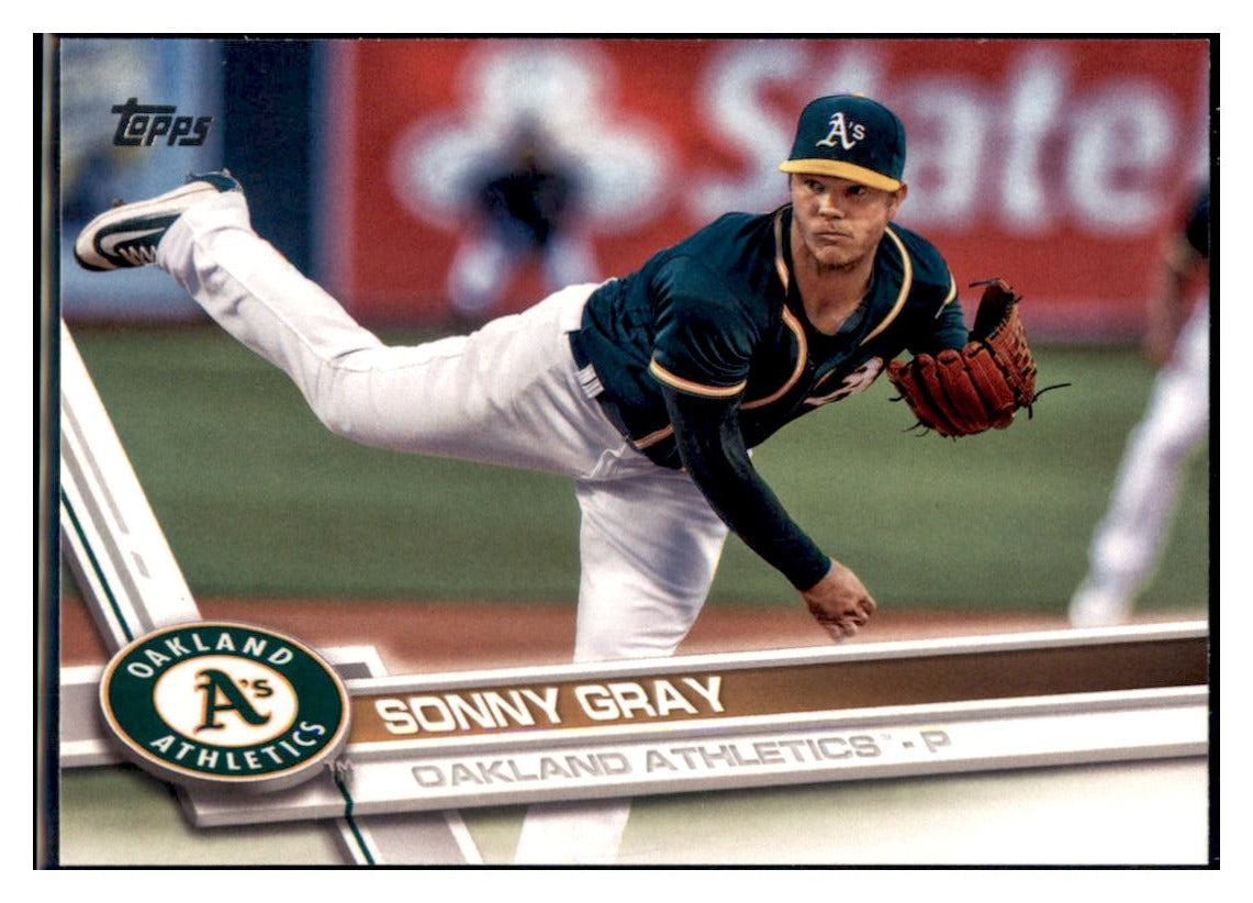 2017 Topps Sonny Gray Oakland Athletics #177 Baseball card M32P1 simple Xclusive Collectibles