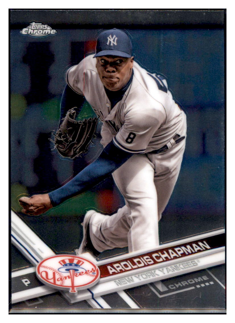 2017 Topps Chrome Aroldis Chapman New York Yankees #10 Baseball card M32P1 simple Xclusive Collectibles