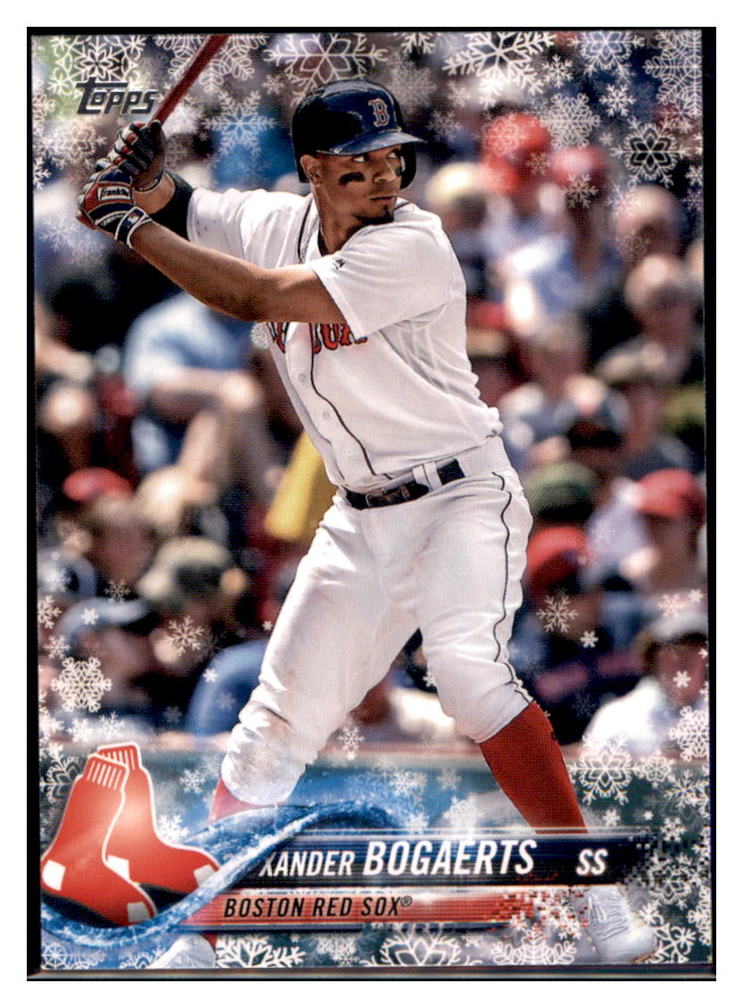 2018 Topps Holiday Xander Bogaerts Boston Red Sox #HMW103 Baseball card M32P1 simple Xclusive Collectibles