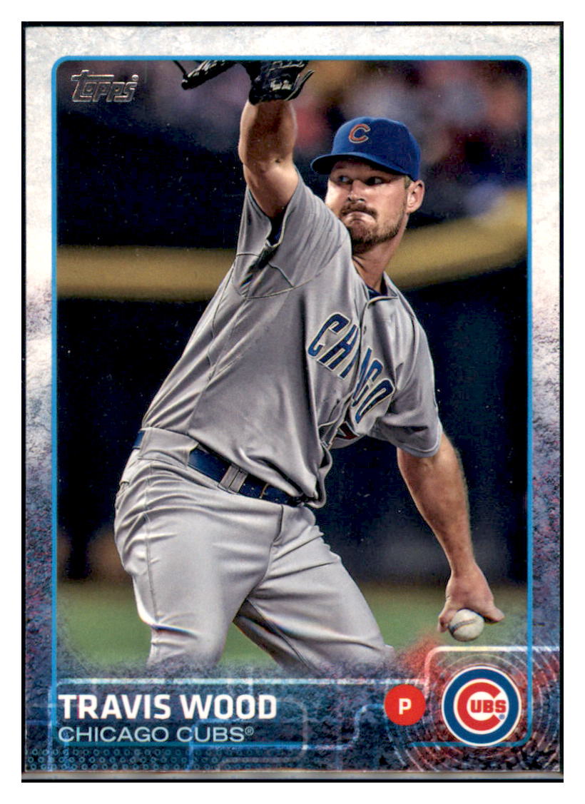 2015 Topps Travis Wood Chicago Cubs #252 Baseball card M32P1 simple Xclusive Collectibles